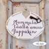 Kyltti Mummula  täällä asuu Pappakin